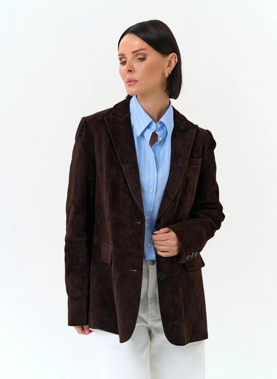 Женский замшевый жакет