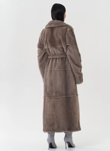 Длинная шуба из скандинавской норки